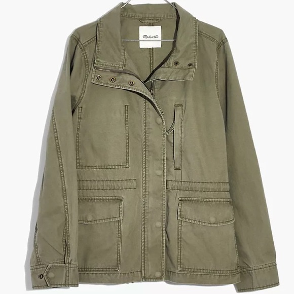 Madewell Utility Jacket in Olive Green - Picture 4 of 10